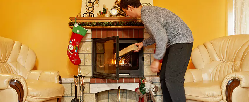 Rusted Metal Fireplace Restoration in Douglas, Arizona